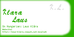 klara laus business card